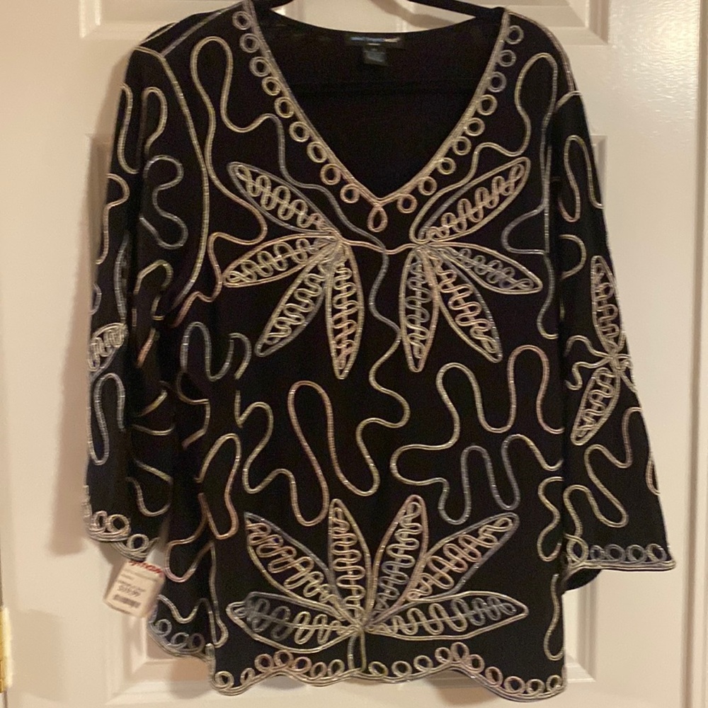 Embellished dress blouse